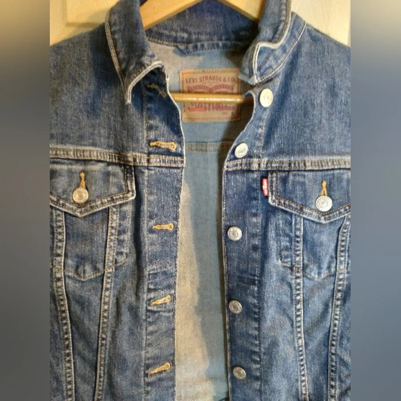 Levi's Denim truckers jacket blue sz PS - Picture 2 of 8